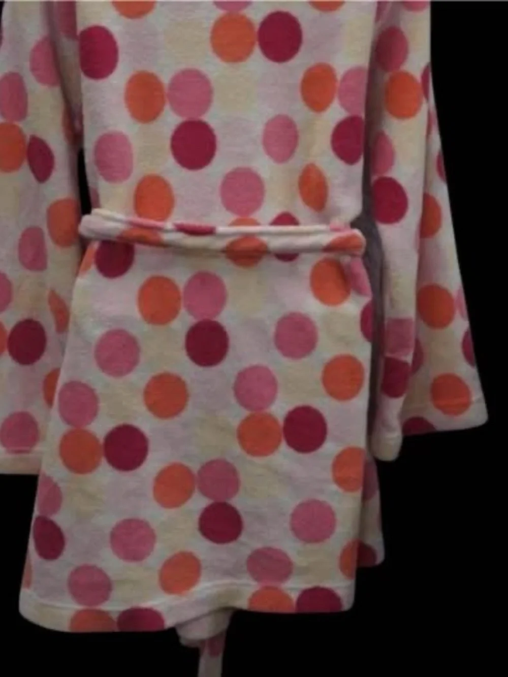 Juniors Youth Size Large Youth CAPELLI Pink & Orange Polka Dot Super Soft Robe